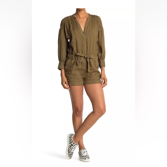 Joie Bosworth Linen Romper - Picture 1 of 8